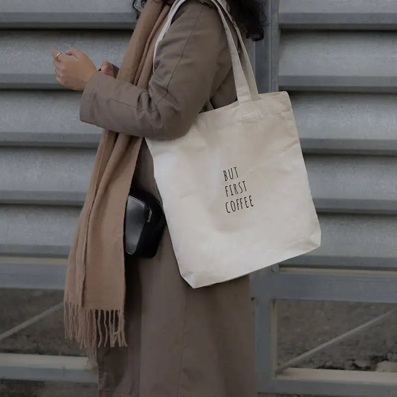 But First Coffee Yazan Çanta